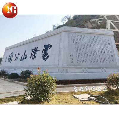 Manual Customization Stone Mural Sculpture Square Carving Cultured Stone Relief Sculpture For Exterior Decoration