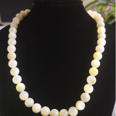 Seashell bead necklace D8mm US$2.99/pc